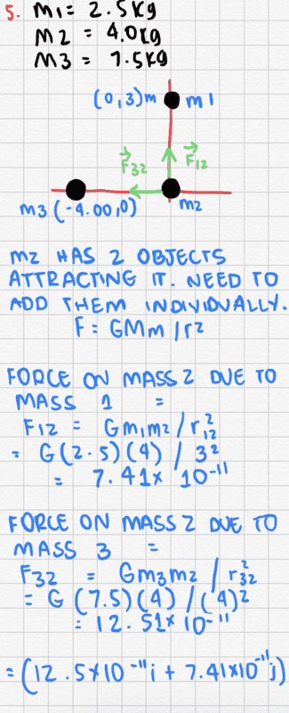 Calculatingthe resultant gravitational force on spherical objects