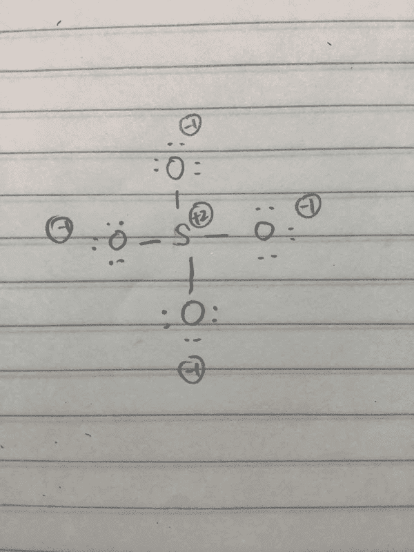 Drawing resonance structure for SO42