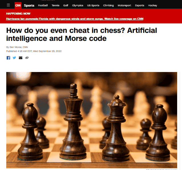 How do you even cheat in chess? Artificial intelligence and Morse