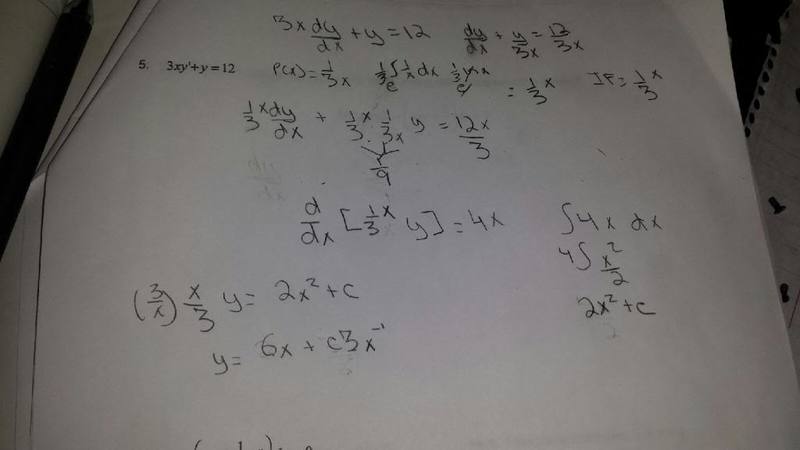 Diff. eq. solve linear equation