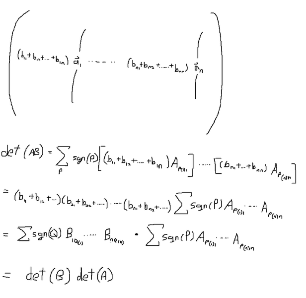 Proof On Det(AB) = Det(A)*det(B)