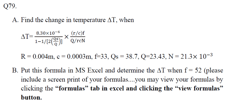 Change In Internal Temperature Formula