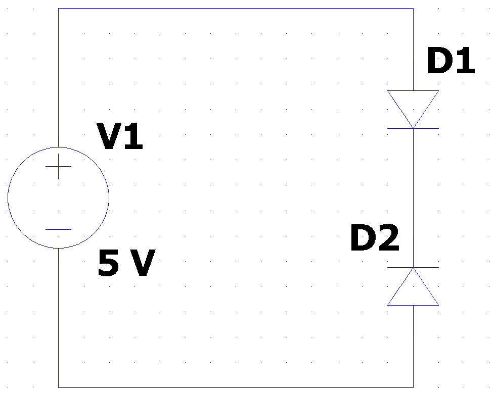 Voltage drop across a diode