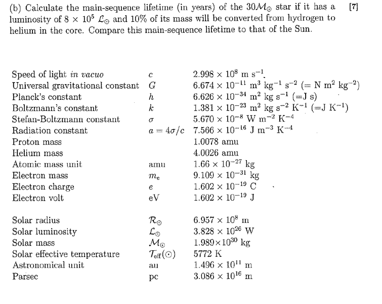 Simple question about the lifetime of the star