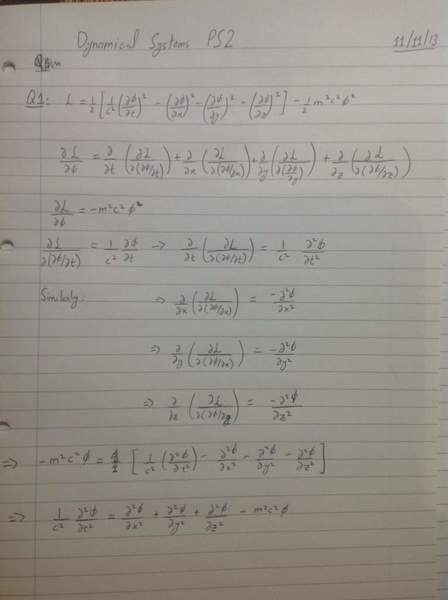 Derive Equation of motion using Lagrangian density?