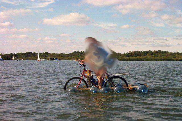 Bicycle store into water