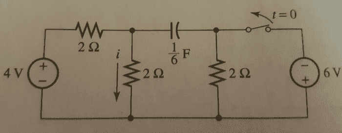 Finding the Steady State Potential Difference over a Capacitor in