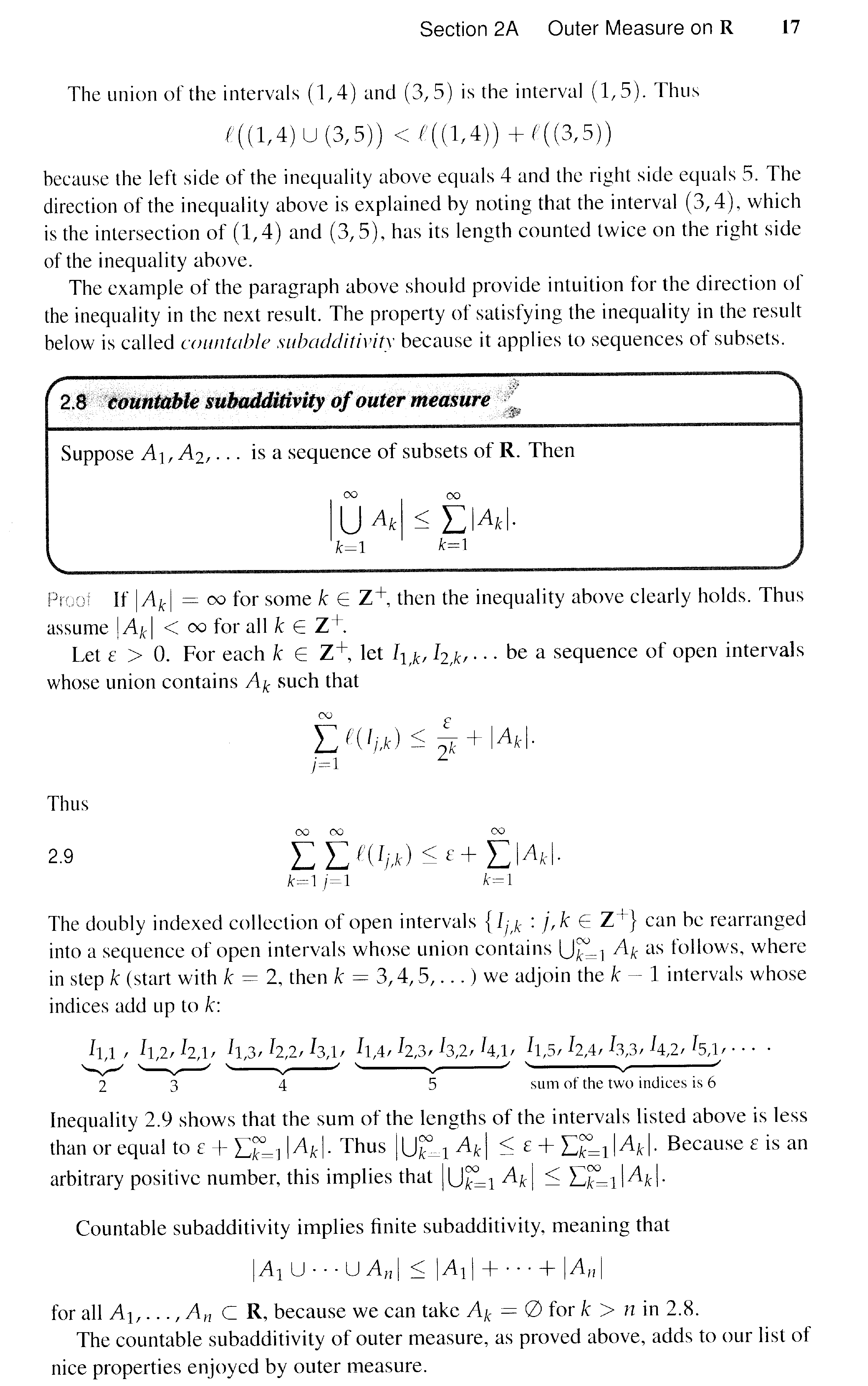 Axler -  Result 2-8 - Countable subadditivity of outer measure.png