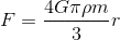 gif.latex?F%20=%20\frac{4G\pi%20\rho%20m}{3}%20r.gif