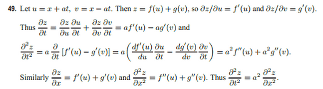 Multivariable Calculus Chain Rule Problem Wave Equation Physics Forums