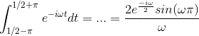 i\omega%20t}%20dt%20=%20...%20=%20\frac{2e^{\frac{-i\omega}{2}}%20sin%28\omega%20\pi%29}{\omega}.gif