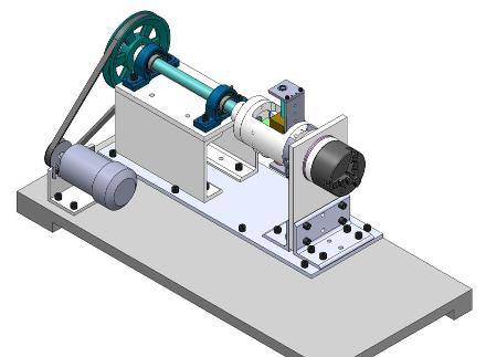 Shaft with shop pulley