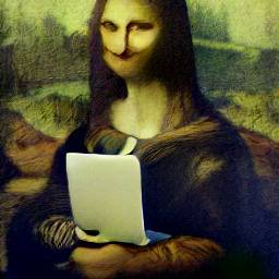 Mona Lisa using a mac computer.jpg