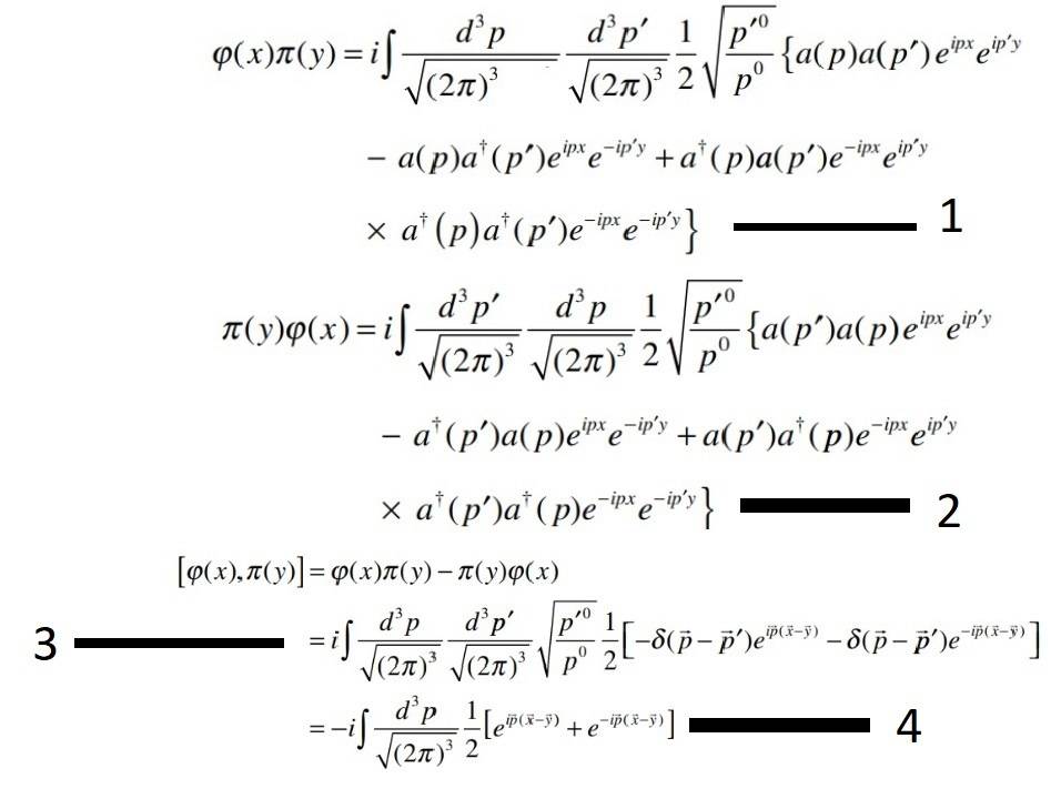 Quantum Field Theory: 3-4 Equation Steps Explained