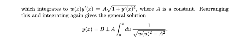 Rearranging an equation involving an integral