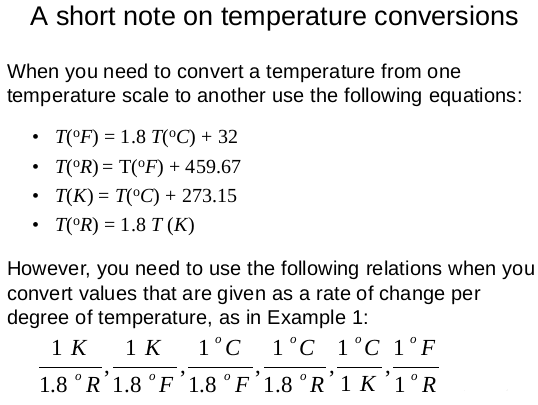 Conversion of Temperature Scales