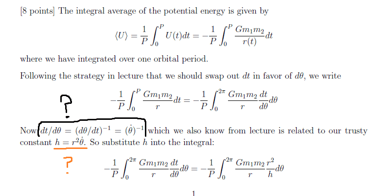 Time-Averaging the Potential Energy