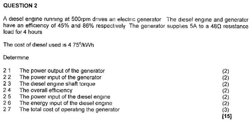 diesel generator efficiency