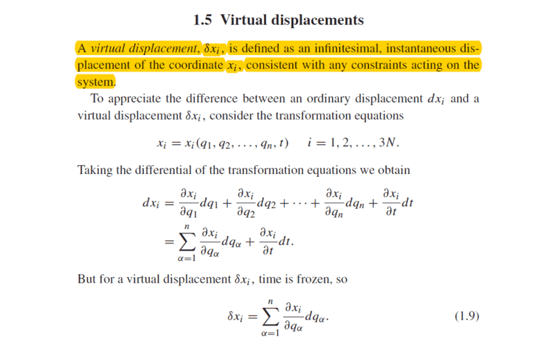 Physical Interpretation Of Virtual Displacement Physics Forums