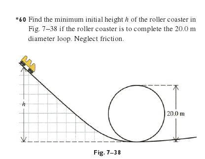 Finding the initial height of a roller coaster HELP