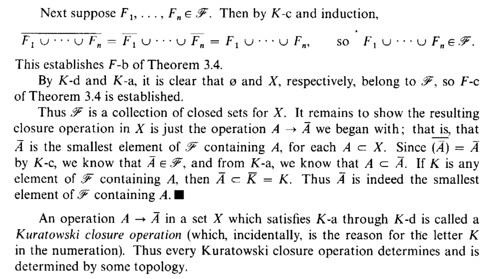 Closure & Interior as Dual Notions . Proving Willard Theorem 3.11