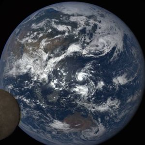 NASA Camera Catches Moon 'Photobombing' Earth