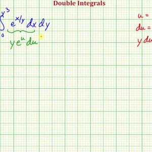 Evaluate a Double Integral Over a General Region with Substitution - f(x,y)=e^(x/y)