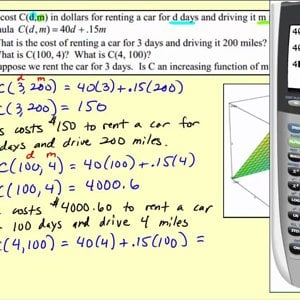 Introduction to Functions of Two Variables with Applications