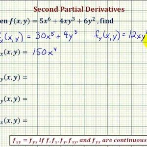 Ex: Determine Second Order Partial Derivatives