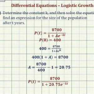 Ex: Logistic Growth Differential Equation