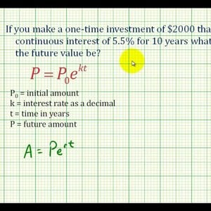 Ex:  Future Value of One Time Investment