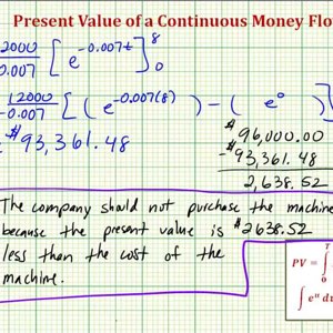 Ex: Integration Application - Present Value for Business