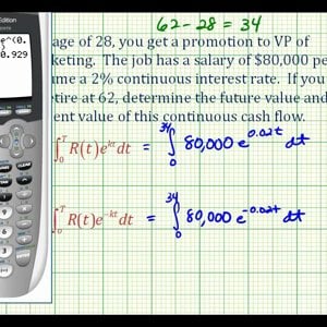 Ex:  Future and Present Value of Continuous Money Flow