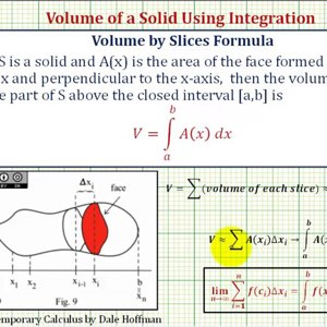 Ex 1: Volume of a Solid with Known Cross Section Using Integration - Volume by Slices