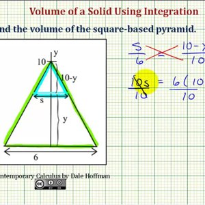 Ex 5: Volume of a Solid with Known Cross Section Using Integration - Pyramid