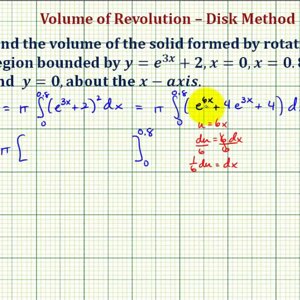 Ex: Volume of Revolution - Disk Method (Exponential Function base e)