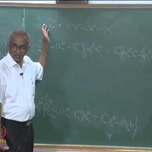Introductory Quantum Chemistry by Prof. K.L. Sebastian (NPTEL):- Lecture 37: Pertubation Theory - Continued