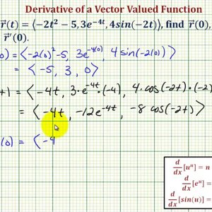 Ex: Find a Tangent Vector of a Space Curve Given by a Vector Valued Function