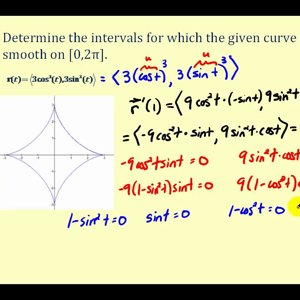 Determining Where a Space Curve is Smooth from a Vector Valued Function