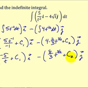 Indefinite Integration of Vector Valued Functions