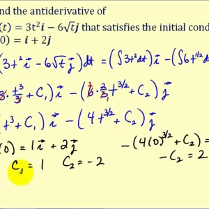 Indefinite Integration of Vector Valued Functions with Initial Conditions