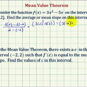 Ex 2: Mean Value Theorem – Cubic Function