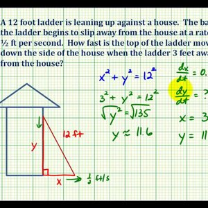 Ex 4:   Related Rates:   Ladder Problem