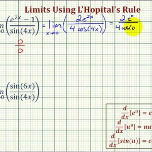 Ex 1: Use L'Hopital's Rule to Determine a Limit Approaching Zero with Trig Function