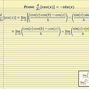 Proof - The Derivative of Cosine:   d/dx[cos(x)]