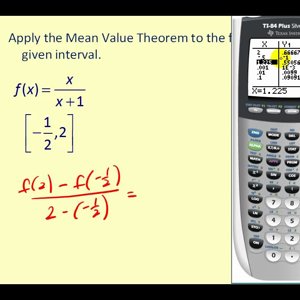 The Mean Value Theorem