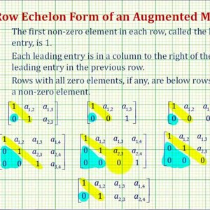 Ex 2: Solve a System of Two Equations with Using an Augmented Matrix (Row Echelon Form)