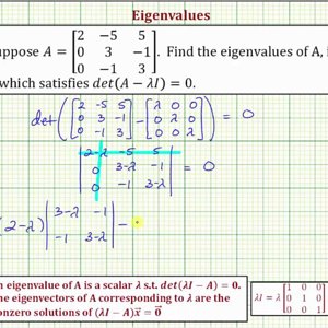 Ex: Find the Eigenvalues of a 3x3 Matrix