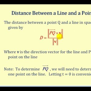 Determining the Distance Between a Line and a Point