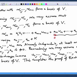 Linear Algebra by Prof. Dilip Patil (NPTEL):- Lecture 16: Steinitzs exchange theorem and examples